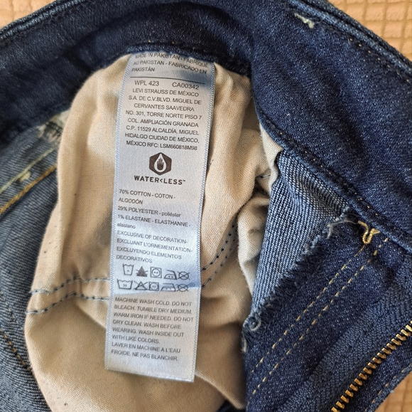 SIGNATURE by LEVI STRAUSS Men's MID Rise Straight Cut Blue Jeans - Picture 6 of 10